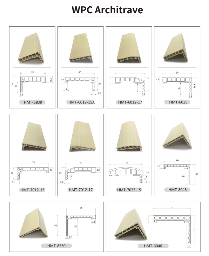 Wpc architrave composite architrave wpc door architrave for door frame ...